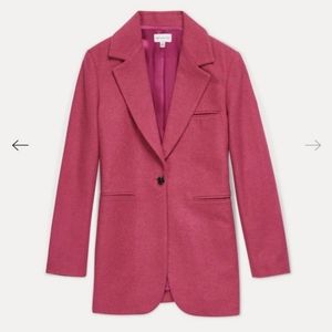 Hot Pink Wool Blazer - Something Navy